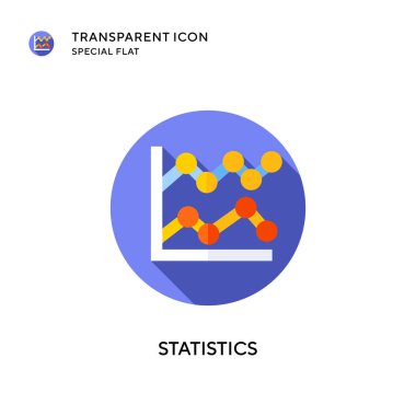 İstatistik vektör simgesi. Düz çizim. EPS 10 vektörü.