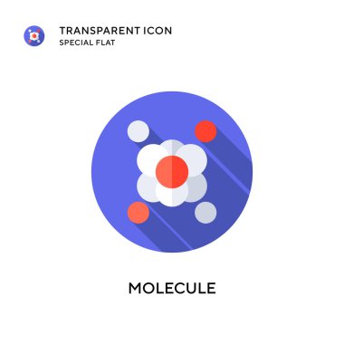 Molekül vektör simgesi. Düz çizim. EPS 10 vektörü.