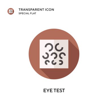 Göz testi vektör simgesi. Düz çizim. EPS 10 vektörü.