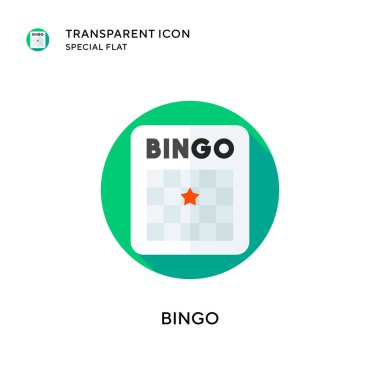 Bingo vektör simgesi. Düz çizim. EPS 10 vektörü.