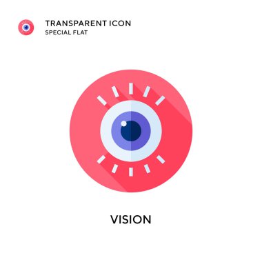 Vizyon vektör simgesi. Düz çizim. EPS 10 vektörü.
