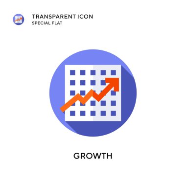 Büyüme vektör simgesi. Düz çizim. EPS 10 vektörü.