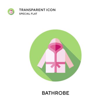 Bornoz vektör simgesi. Düz çizim. EPS 10 vektörü.