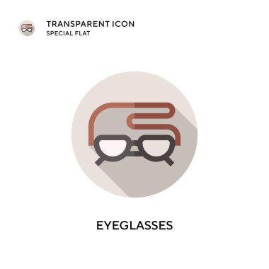 Gözlük vektör simgesi. Düz çizim. EPS 10 vektörü.