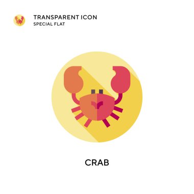 Yengeç vektör simgesi. Düz çizim. EPS 10 vektörü.