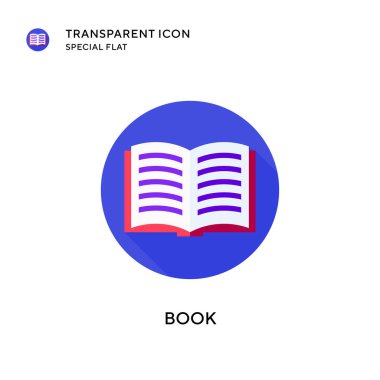 Kitap vektör simgesi. Düz çizim. EPS 10 vektörü.