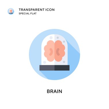 Beyin vektör simgesi. Düz çizim. EPS 10 vektörü.
