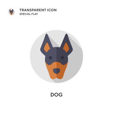 Köpek vektör simgesi. Düz çizim. EPS 10 vektörü.