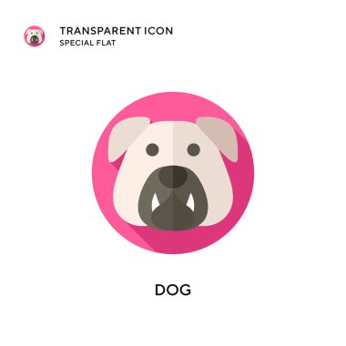 Köpek vektör simgesi. Düz çizim. EPS 10 vektörü.