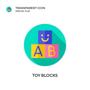 Oyuncak blok vektör simgesi. Düz çizim. EPS 10 vektörü.