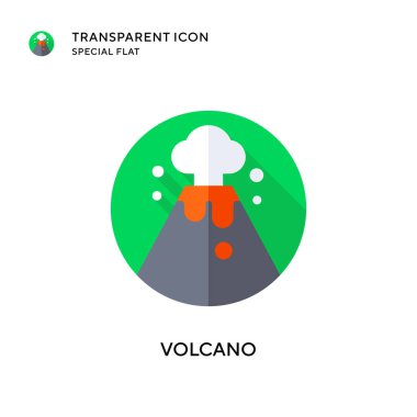 Volkan vektör simgesi. Düz çizim. EPS 10 vektörü.