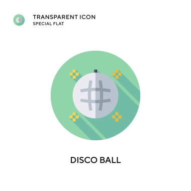 Disko topu vektör simgesi. Düz çizim. EPS 10 vektörü.
