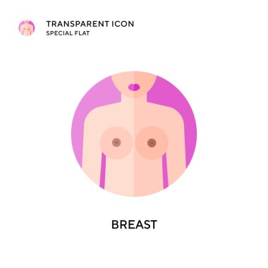 Göğüs vektör simgesi. Düz çizim. EPS 10 vektörü.