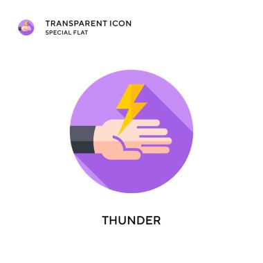 Şimşek vektör simgesi. Düz çizim. EPS 10 vektörü.