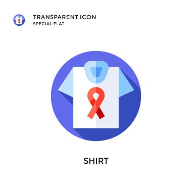 Gömlek vektör simgesi. Düz çizim. EPS 10 vektörü.