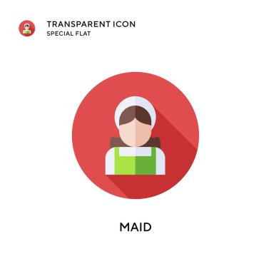 Hizmetçi vektör simgesi. Düz çizim. EPS 10 vektörü.