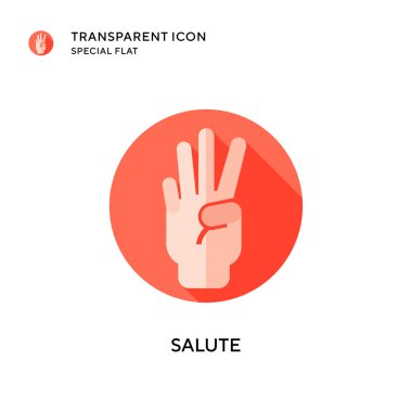 Vektör simgesini selamla. Düz çizim. EPS 10 vektörü.