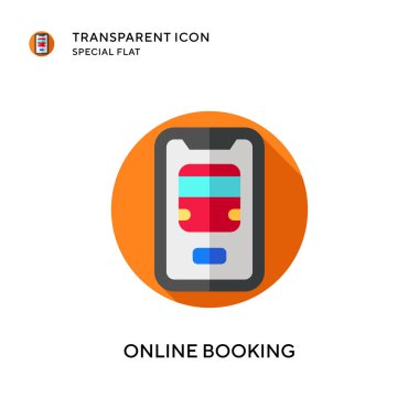 Çevrimiçi vektör simgesi rezervasyonu. Düz çizim. EPS 10 vektörü.