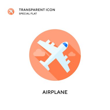 Uçak vektör simgesi. Düz çizim. EPS 10 vektörü.