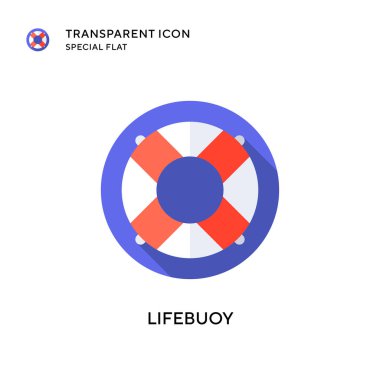 Lifebuoy vektör simgesi. Düz çizim. EPS 10 vektörü.