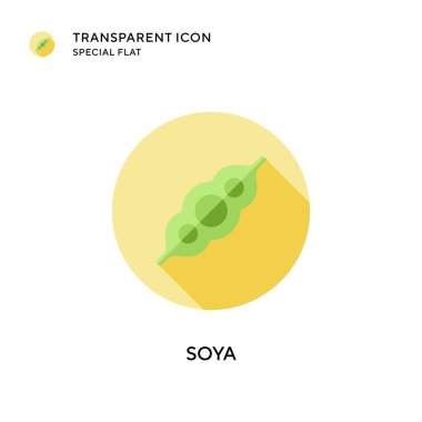 Soya vektör simgesi. Düz çizim. EPS 10 vektörü.