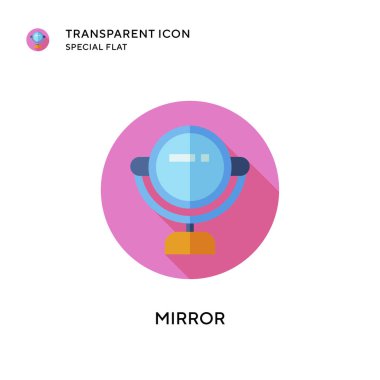 Ayna vektör simgesi. Düz çizim. EPS 10 vektörü.