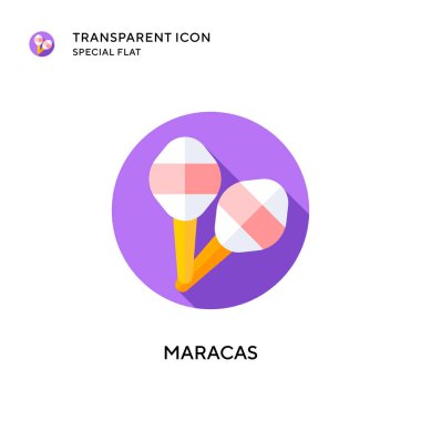 Maracas vektör simgesi. Düz çizim. EPS 10 vektörü.