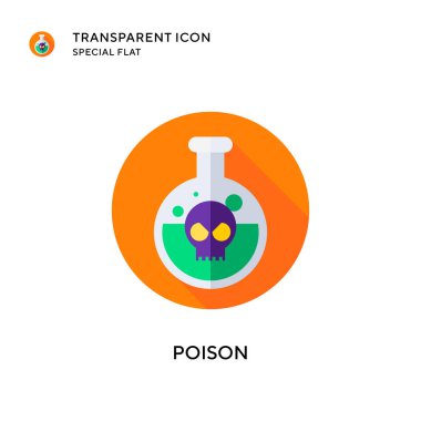 Zehirli vektör ikonu. Düz çizim. EPS 10 vektörü.