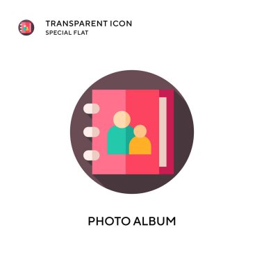 Fotoğraf albümü vektör simgesi. Düz çizim. EPS 10 vektörü.