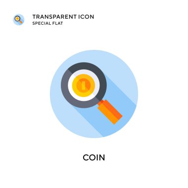 Sikke vektör simgesi. Düz çizim. EPS 10 vektörü.