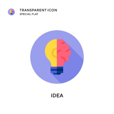 Fikir vektör simgesi. Düz çizim. EPS 10 vektörü.