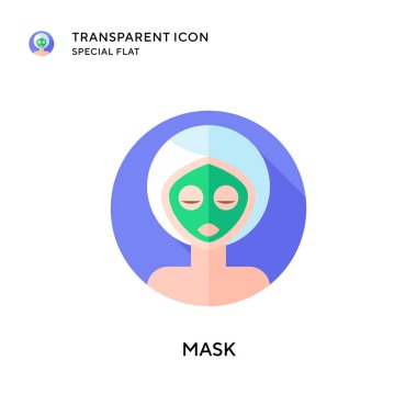 Maske vektör simgesi. Düz çizim. EPS 10 vektörü.