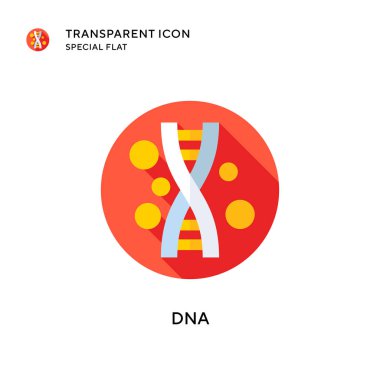 DNA vektör simgesi. Düz çizim. EPS 10 vektörü.