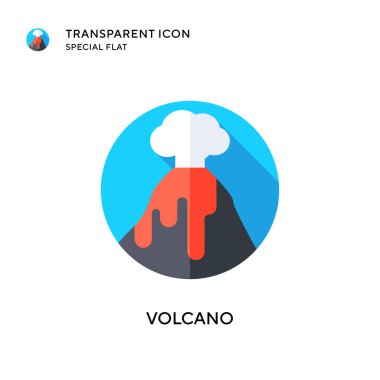 Volkan vektör simgesi. Düz çizim. EPS 10 vektörü.