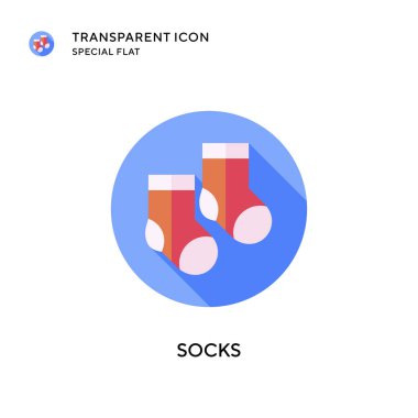 Çorap vektör ikonu. Düz çizim. EPS 10 vektörü.