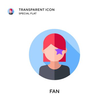 Fan vektör simgesi. Düz çizim. EPS 10 vektörü.