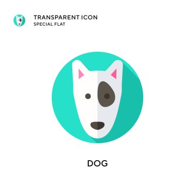 Köpek vektör simgesi. Düz çizim. EPS 10 vektörü.