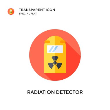 Radiation detector vector icon. Flat style illustration. EPS 10 vector. clipart