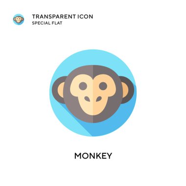 Maymun vektör simgesi. Düz çizim. EPS 10 vektörü.