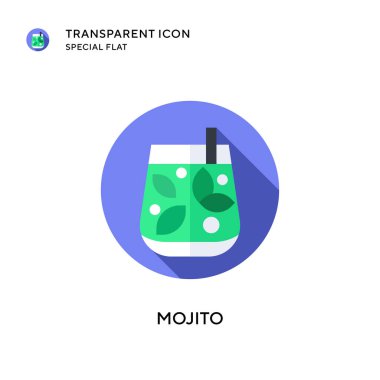 Mojito vektör simgesi. Düz çizim. EPS 10 vektörü.