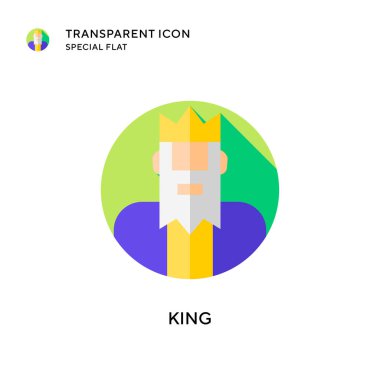 Kral vektör simgesi. Düz çizim. EPS 10 vektörü.