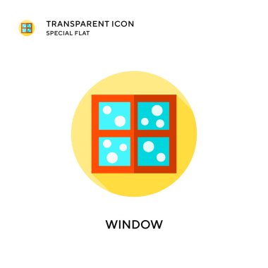 Pencere vektör simgesi. Düz çizim. EPS 10 vektörü.