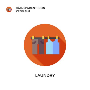 Çamaşır vektörü simgesi. Düz çizim. EPS 10 vektörü.