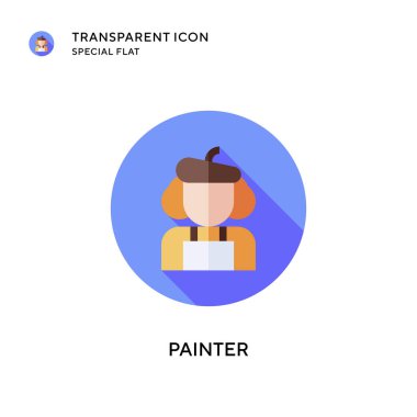 Boyacı vektör simgesi. Düz çizim. EPS 10 vektörü.