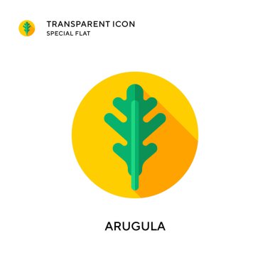 Arugula vektör simgesi. Düz çizim. EPS 10 vektörü.