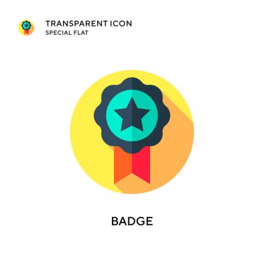 Rozet vektör simgesi. Düz çizim. EPS 10 vektörü.