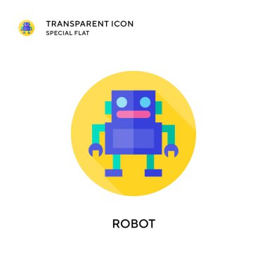 Robot vektör simgesi. Düz çizim. EPS 10 vektörü.