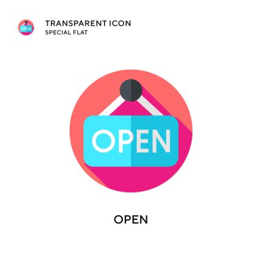 Vektör simgesini aç. Düz çizim. EPS 10 vektörü.