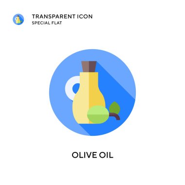 Zeytinyağı ikonu. Düz çizim. EPS 10 vektörü.