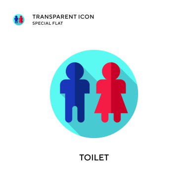 Tuvalet vektörü simgesi. Düz çizim. EPS 10 vektörü.